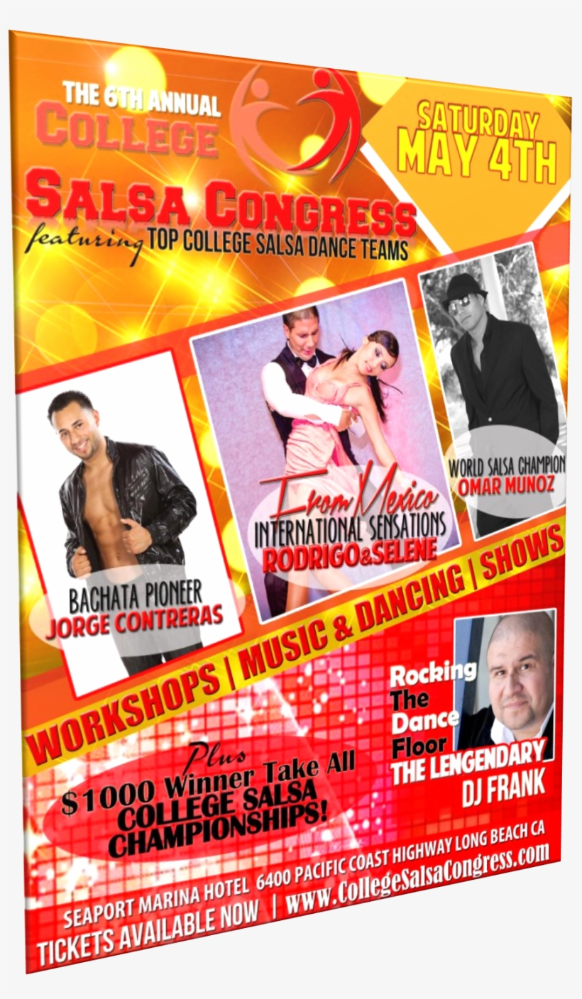 6th Annual College Salsa Congress - Flyer, transparent png
