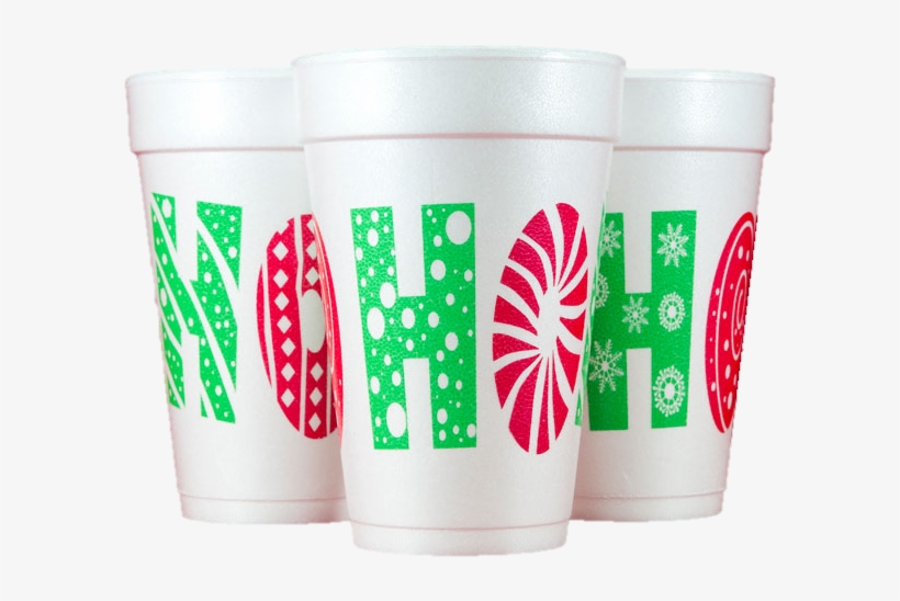 Pre-printed Styrofoam Cups New Ho Ho Ho, transparent png
