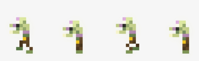 Micro Pixel Zombie - Pixel Art Zombie, transparent png