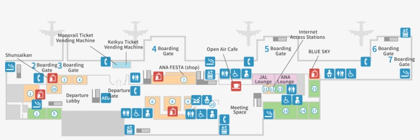 Domestic Terminal 2f Map - Aso, transparent png