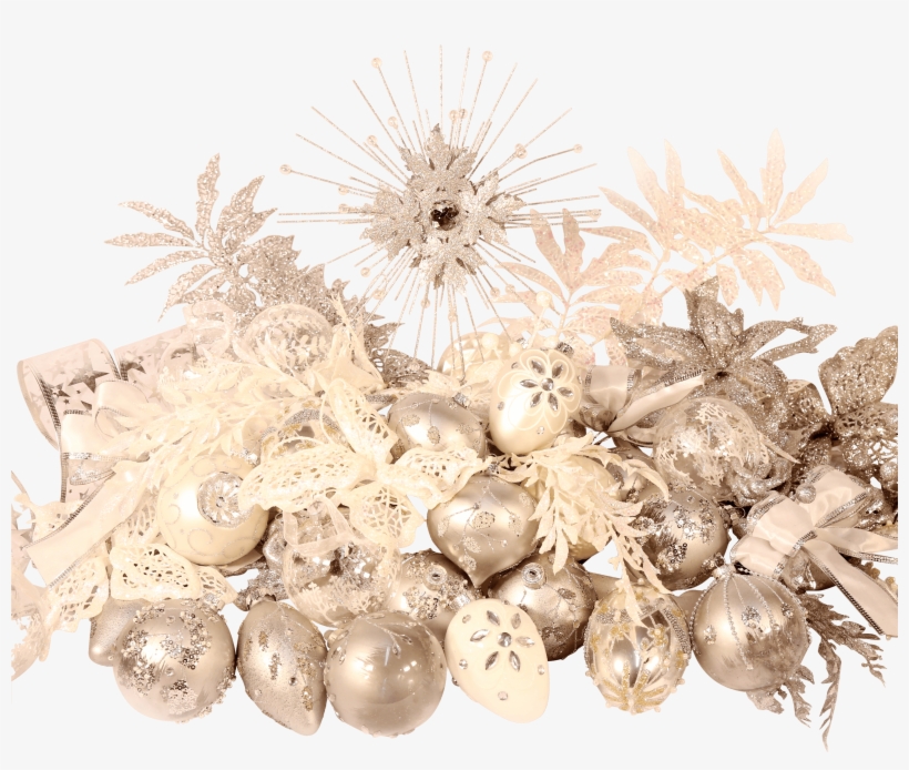 8ft Christmas Tree Deluxe Decoration Set In Gold From - Christmas Tree, transparent png