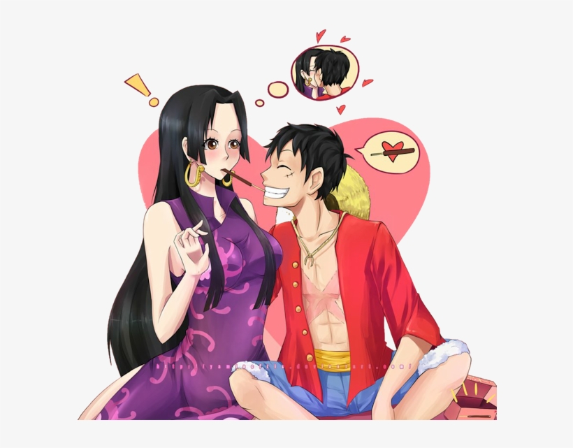 Luffy And Hancock, transparent png