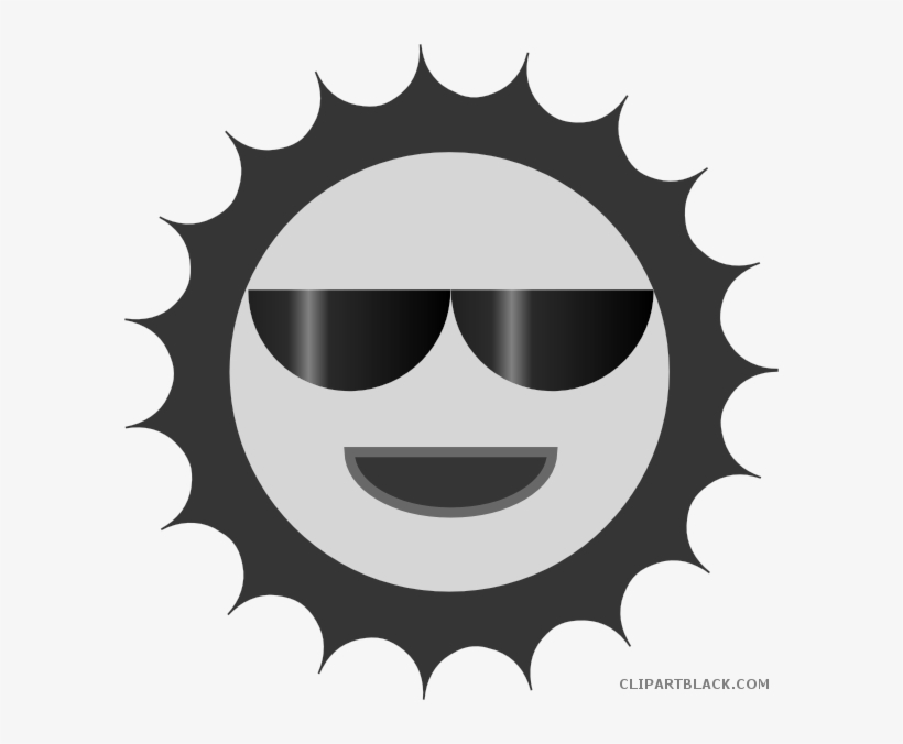 Smiling Sun With Sunglasses Clipart, transparent png
