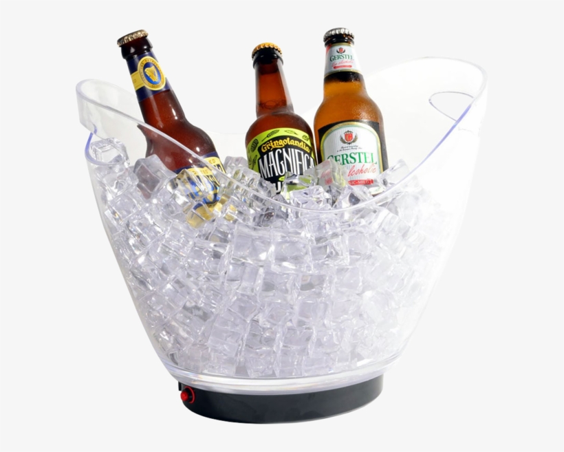 8 Liter Led Ice Bucket - Beer Bottle, transparent png