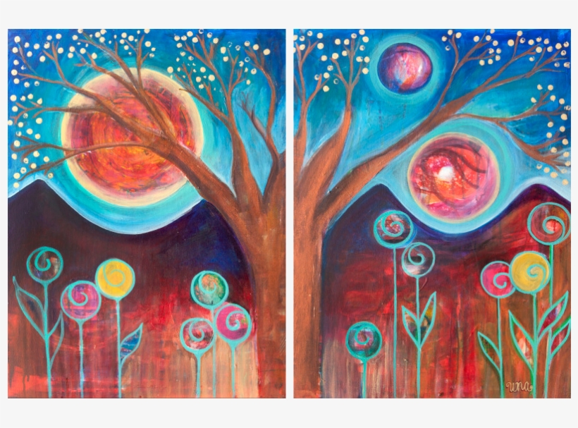 Dualitree - Original Sold - Prints Available - Painting, transparent png