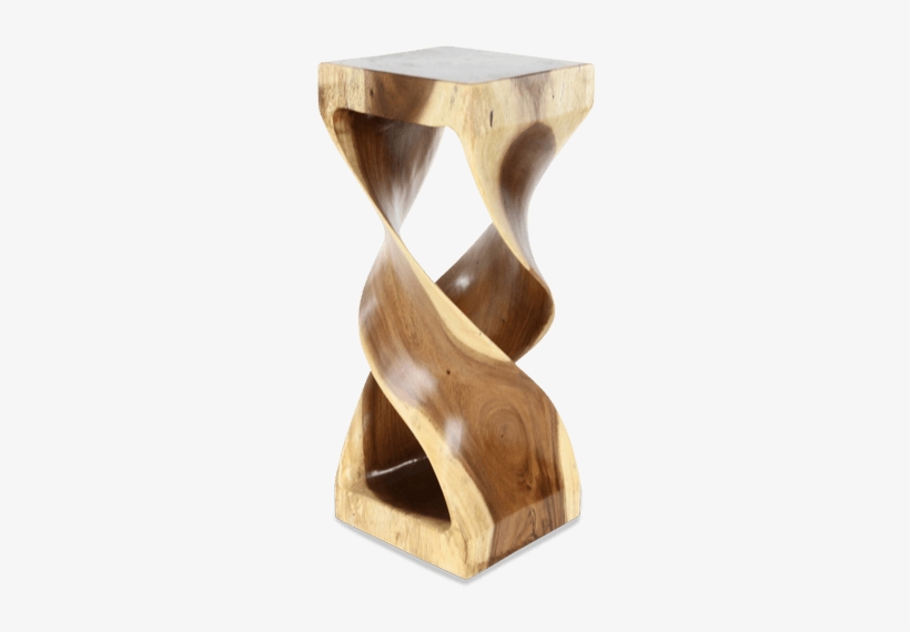 Swirl Wood Side Table - Benzara Brown Wood Hourglass Shaped Side Table, transparent png