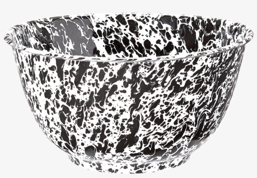 Large Salad Bowl Black Marble - Bowl, transparent png
