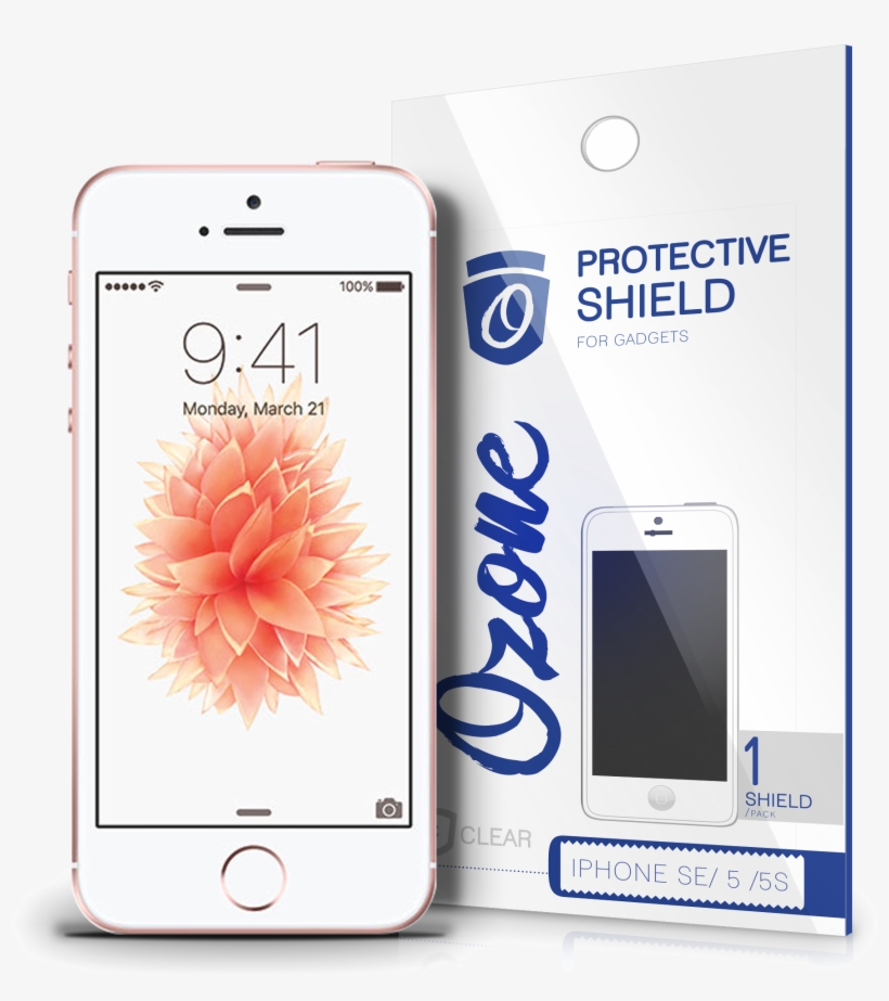 Ozone Crystal Clear Hd Screen Protector Scratch Guard - Spigen Apple Iphone 5/5s/se Style Armor Case, transparent png