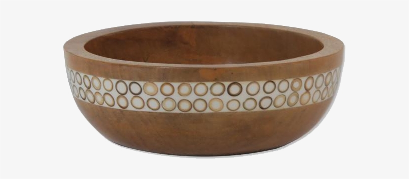 Natural Inlaid Mango Wood Salad Bowl, Small - Mango Wood Salad Bowl, transparent png