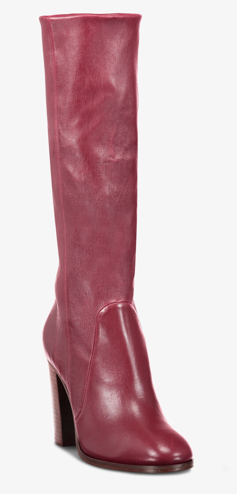 Hermione Leather Mid Calf Boot Cherry, transparent png