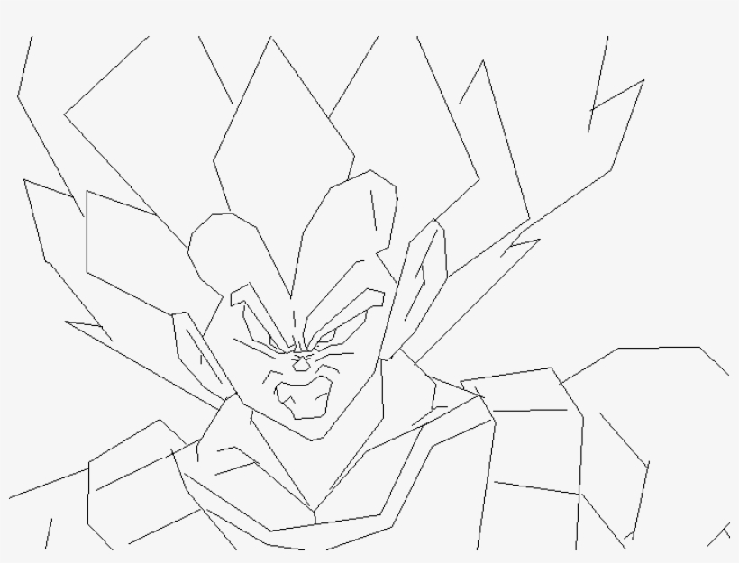 Super Vegeta - Line Art, transparent png