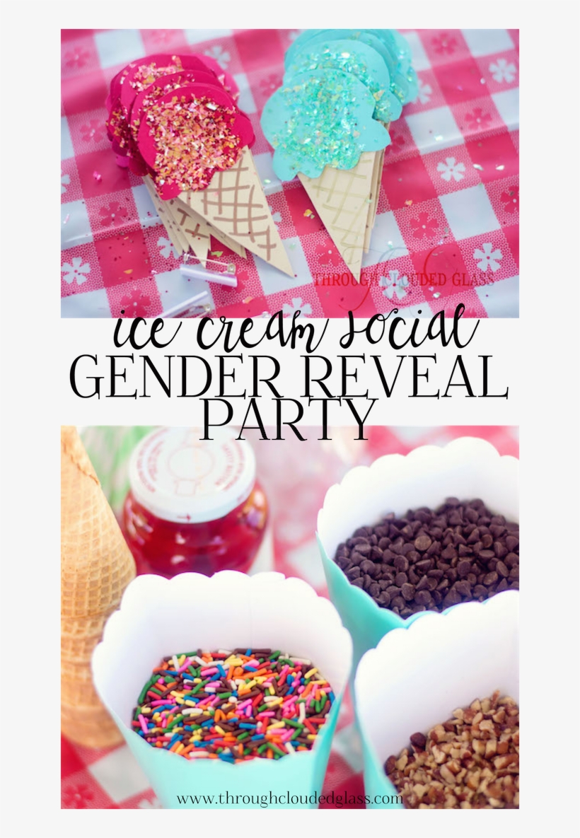 Ice Cream Social Gender Reveal Party, transparent png