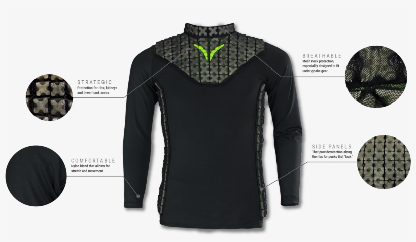 Shield Goalie Shirt Features - Ice Hockey, transparent png