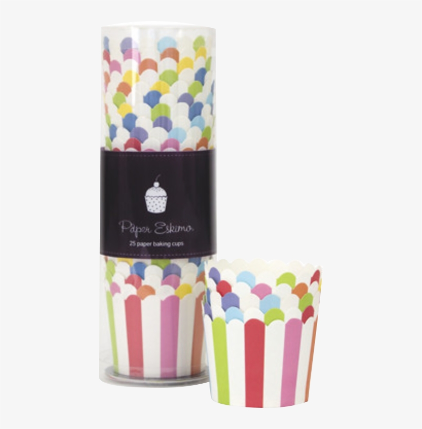 Rainbow Cupcake Cases - Cupcake Baking Cases / Gold & White Polka Dot X, transparent png