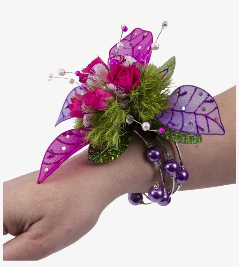 Custom Keepsake Memory Wire Wrist Corsage - Corsage, transparent png