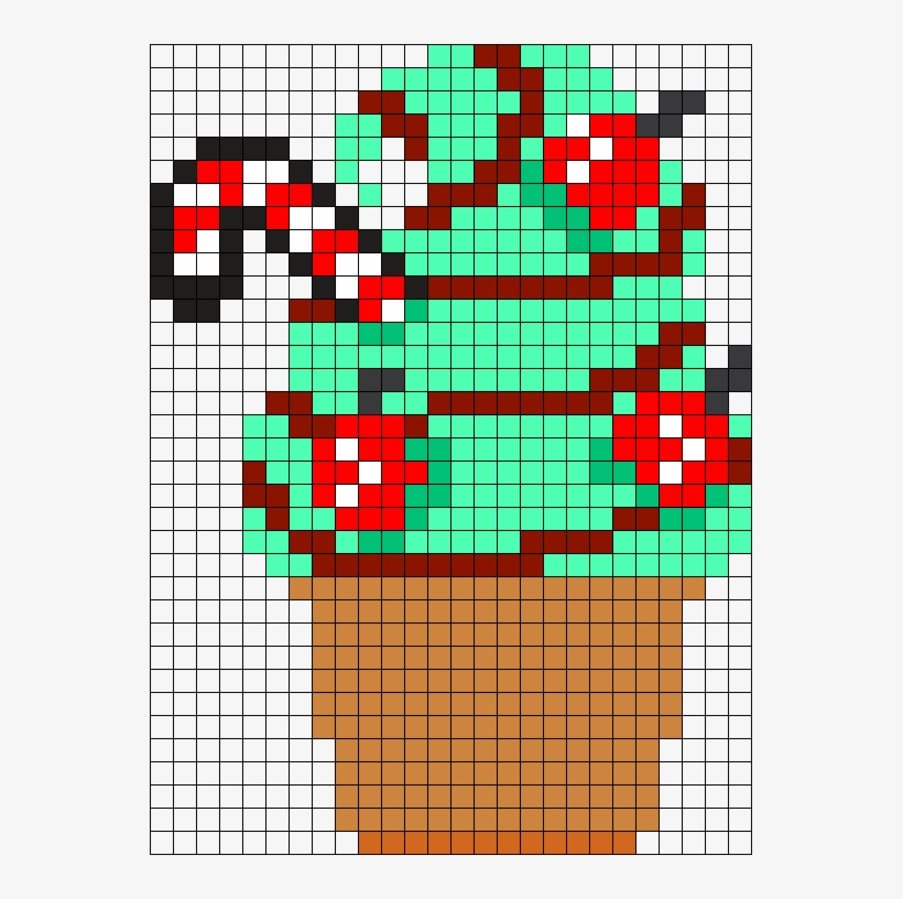 Mint Chocolate Icecream Perler Bead Pattern / Bead - Mint Chocolate, transparent png