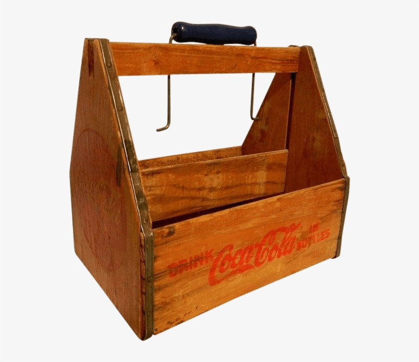 Vintage Empty Coca Cola Bottle Carrier - Plywood, transparent png