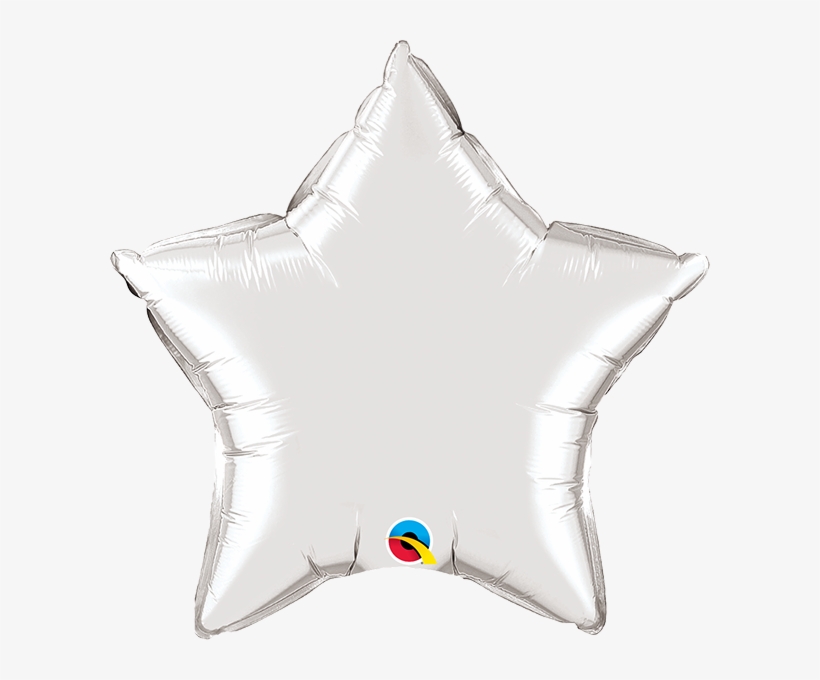 20″ Silver Star Foil Balloon - Qualatex 36 Inch Star Plain Foil Balloon - Silver, transparent png