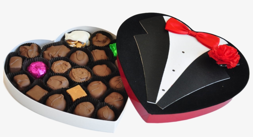 Tuxedo Heart - 1 Lb - Chocolate, transparent png