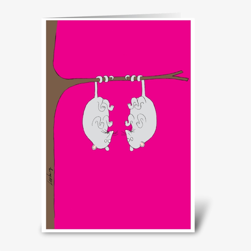 Hanging Possums Note Card Greeting Card, transparent png