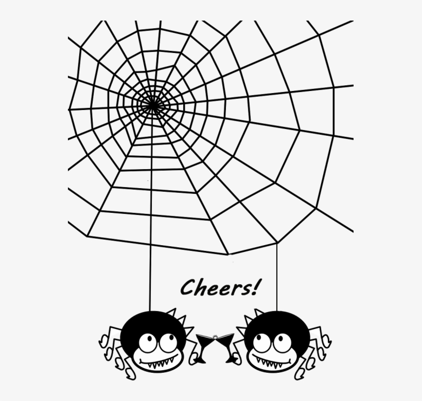 Cocktail Spiders - Spider Web Clip Art, transparent png