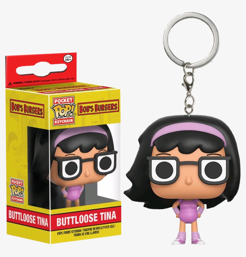 Buttloose Tina Pocket Pop Vinyl Keychain - Bob's Burgers - Buttloose Tina Pocket Pop! Keychain, transparent png