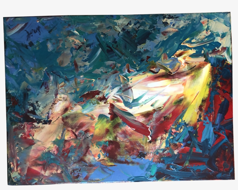 Abstract Expressionism Original Acrylic Painting Of - Painting, transparent png
