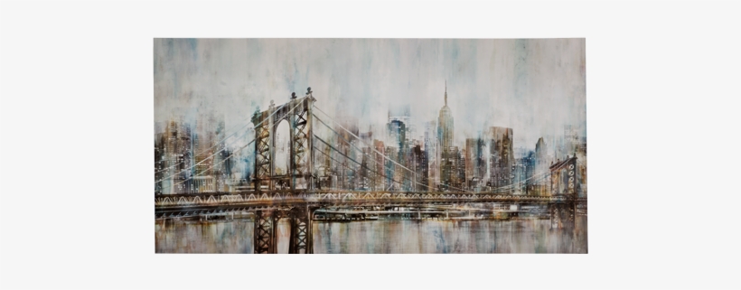 Image For 48x24" Abstract Bridge Painting From Economax - Skyline, transparent png
