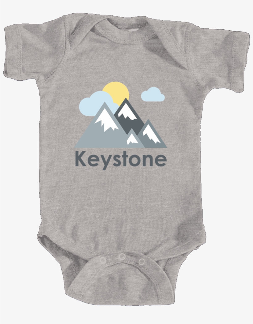 Keystone, Colorado Mountains And Clouds In Color - New To The Tribe Onesie, transparent png