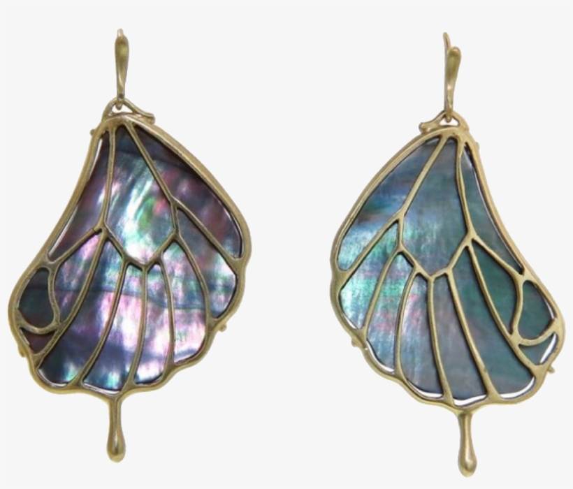 Wings Green Purple Polyvore Moodboard Filler Earrings - Earring, transparent png