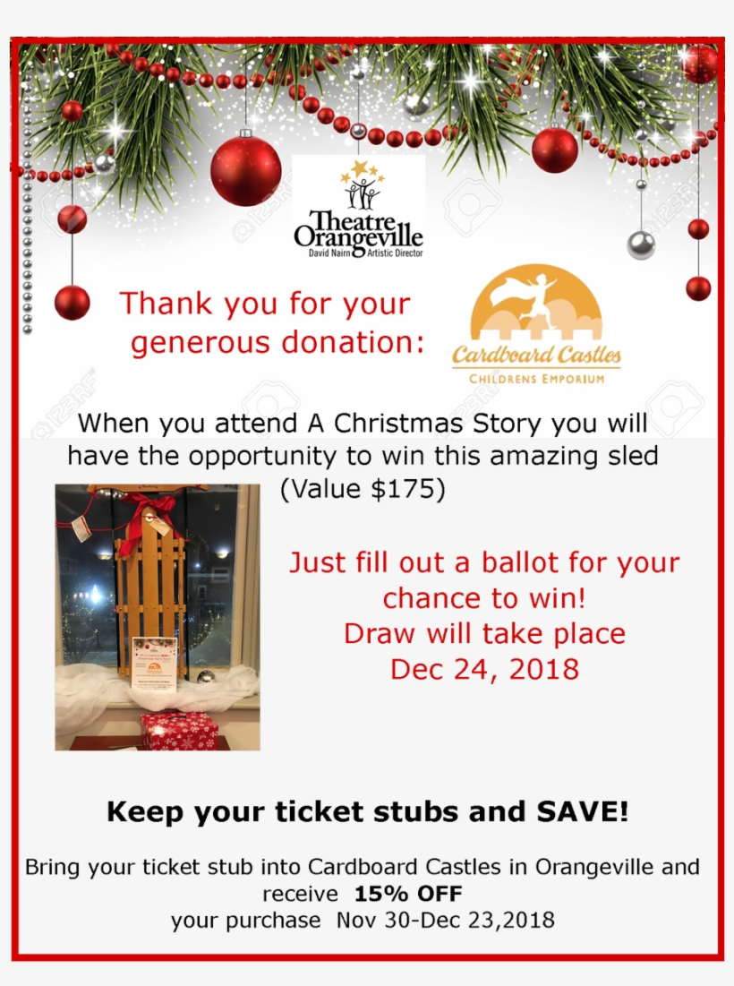 Thank You To Cardboard Castles Childrens's Emporium - Theatre Orangeville, transparent png