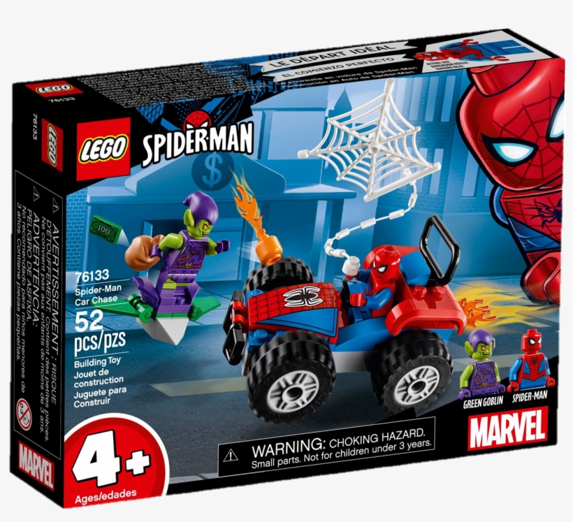 76133 Spider-man Car Chase - Spiderman Lego, transparent png