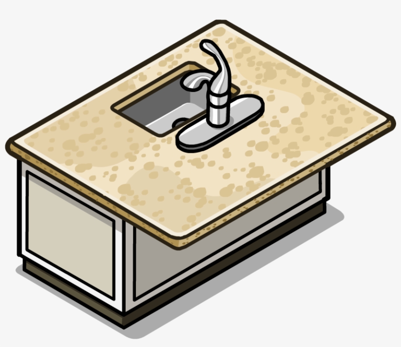 Granite Kitchen Island In-game - Kitchen Island Clipart, transparent png