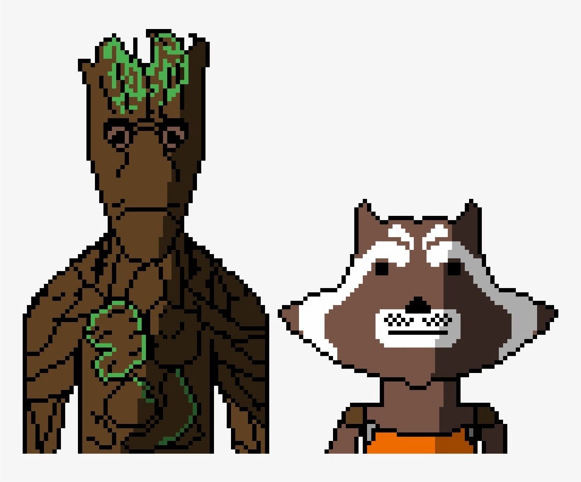 Groot And Rocket Racoon, transparent png