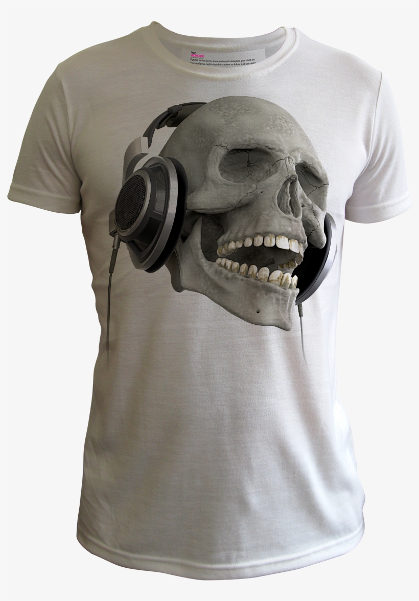 Yukio Skull Phones Men White - Alpe De Huez Shirts, transparent png