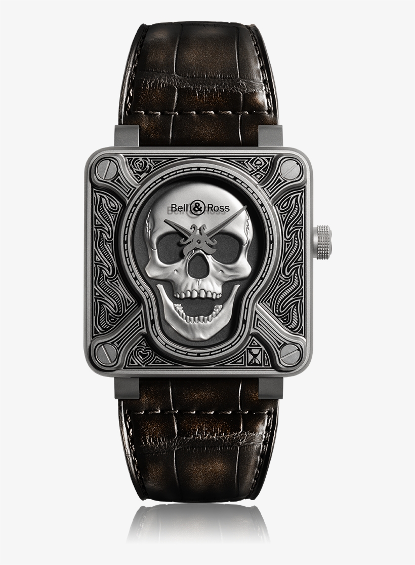 Br 01 Burning Skull - Bell & Ross Br 01 Burning Skull, transparent png