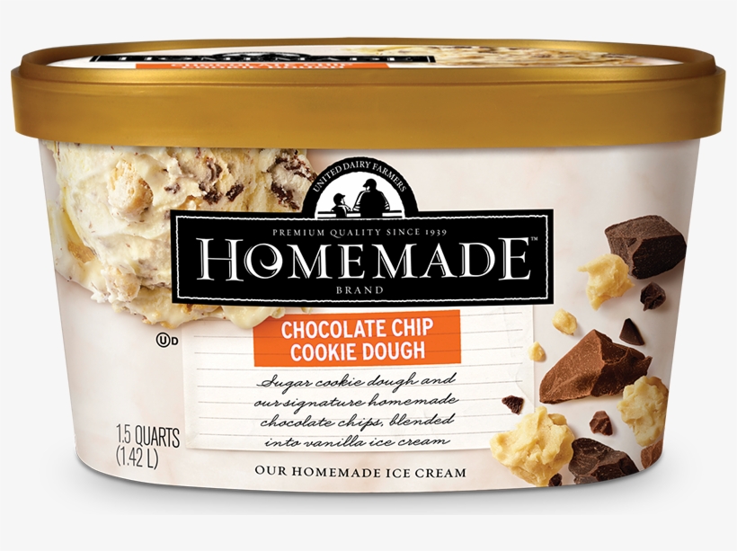 Homemade Brand Chocolate Chip Cookie Dough Ice Cream - Homemade Peanut Butter And Chip Ice Cream, transparent png
