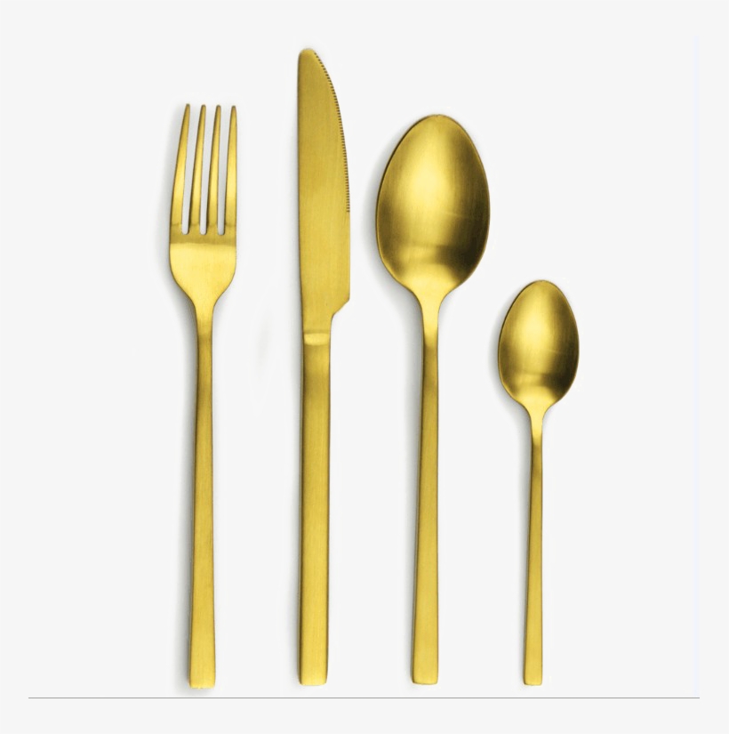 Rose Gold Fork Png Transparent Image - Gold Spoon And Fork Png, transparent png