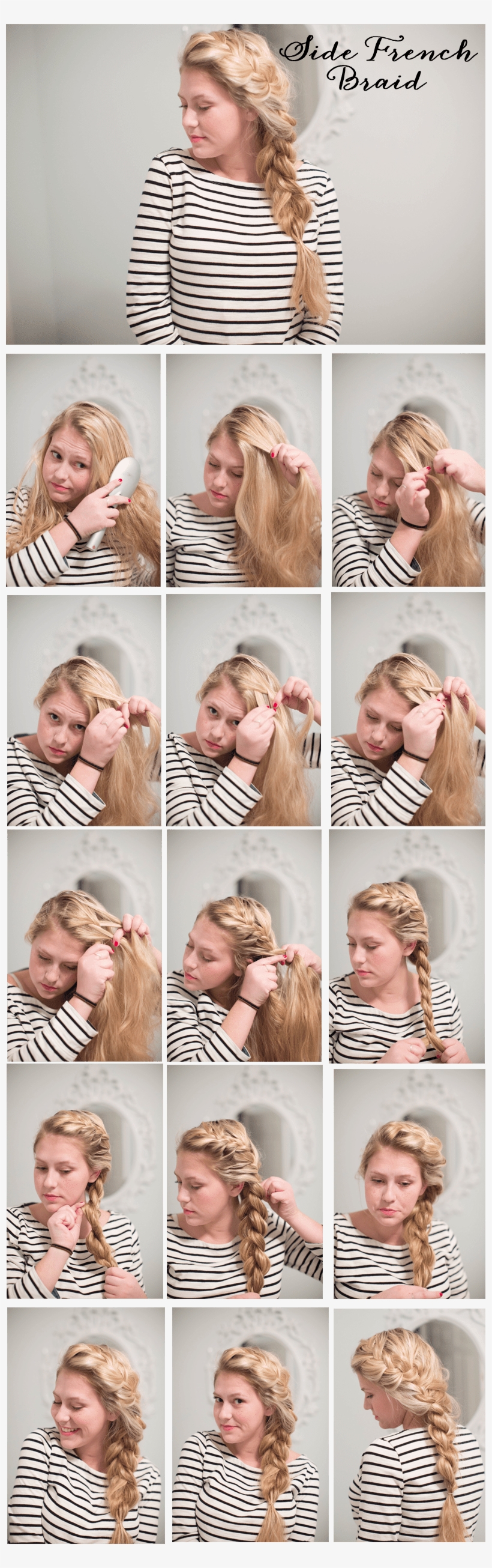 French Braid - Warkocz Na Bok Krok Po Kroku, transparent png