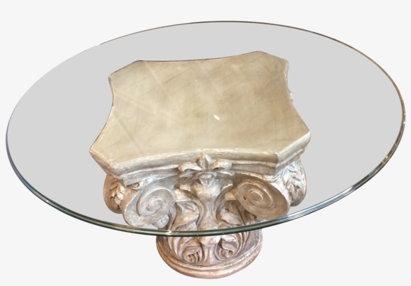 Parisian Capitol Round Glass Table - Table, transparent png