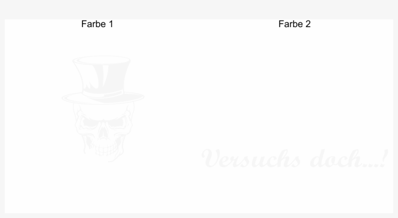 Heckscheibentattoo Versuchs Doch Mit Totenkopf - Totenkopf, transparent png