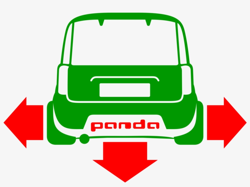 Car Sticker Adhesive Decal Fiat Panda - Richtung Deutsch, transparent png