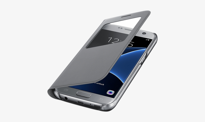 Photo Gallery - Samsung Galaxy S7 Case S View Flip Cover Gold, transparent png