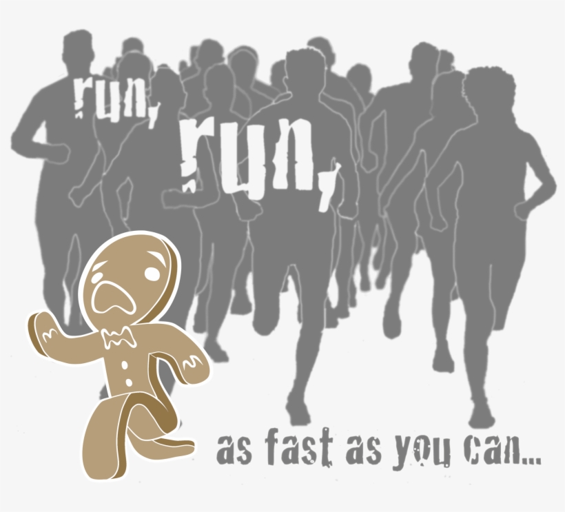 Gingerbread Run - Gingerbread Running, transparent png