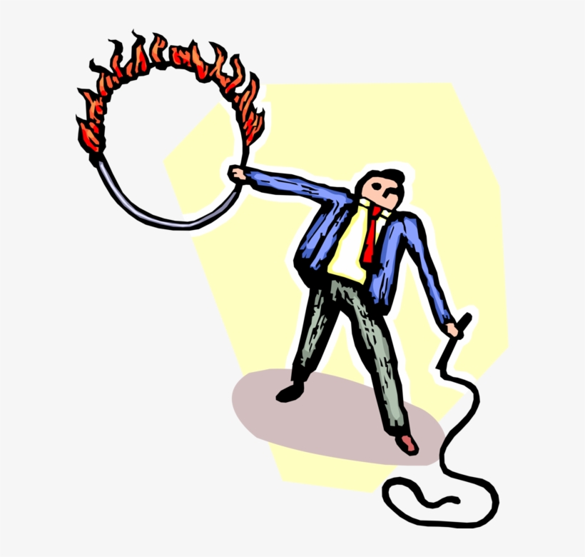 Vector Illustration Of Businessman Circus Lion Tamer - Portable Network Graphics, transparent png