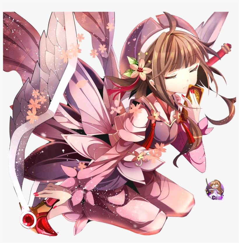 Renders Sakura Card Captor - Cardcaptor Sakura Sakura Long Hair, transparent png