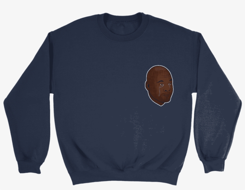 Crewneck Sweatshirt / Navy / S Crying Mj Sweatshirt - French Pierogi Tree Christmas Holiday Sweatshirt, transparent png
