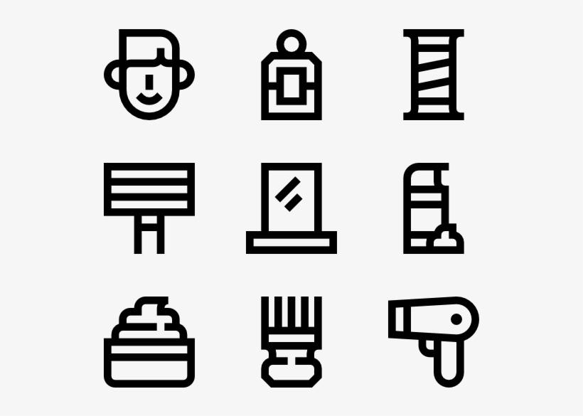 Barbershop - Building Outline Icon Png, transparent png