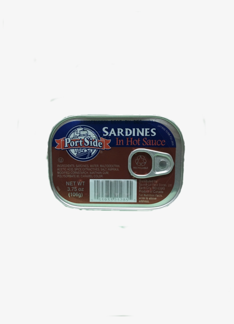 Port Side Sardines In Hot Sauce, transparent png