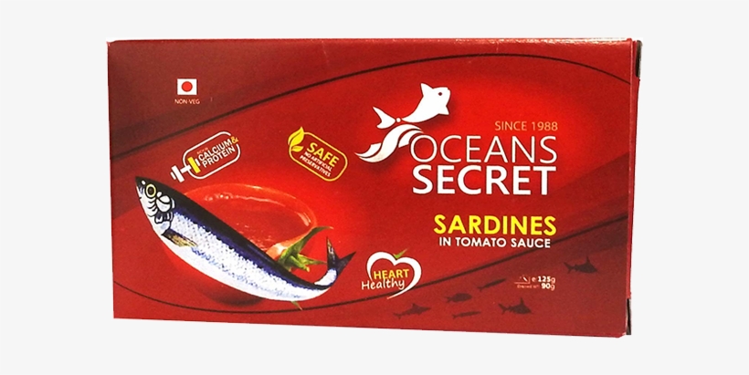 Ocean Secrets Sardines In Tomato Sauce 125g - Ocean Secret Sardines In Tomato Sauce, 125g, transparent png